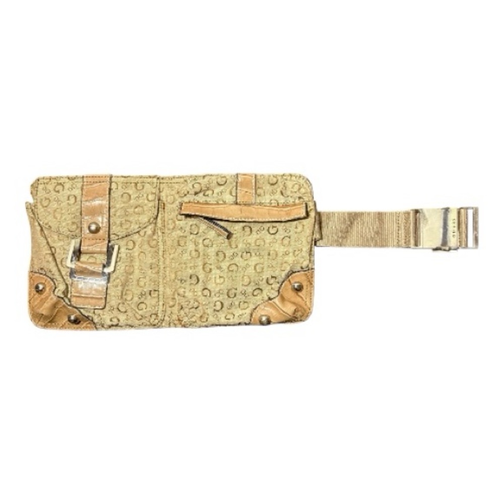 GUESS Vintage Y2K Monogram Utility-Style Belt Bag